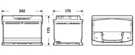 EXIDE EA602. АКБ Premium 60Ah 600A 242x175x175 (-+)